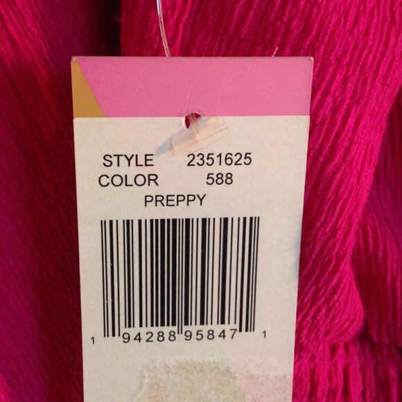 Riley & Rae Long Sleeve Peplum Top Pink M NWT - Picture 3 of 6